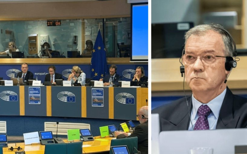 O diretor da Liga Naval Portuguesa Henrique Guedes intervém no Parlamento Europeu sobre pirataria marítima e pescas
